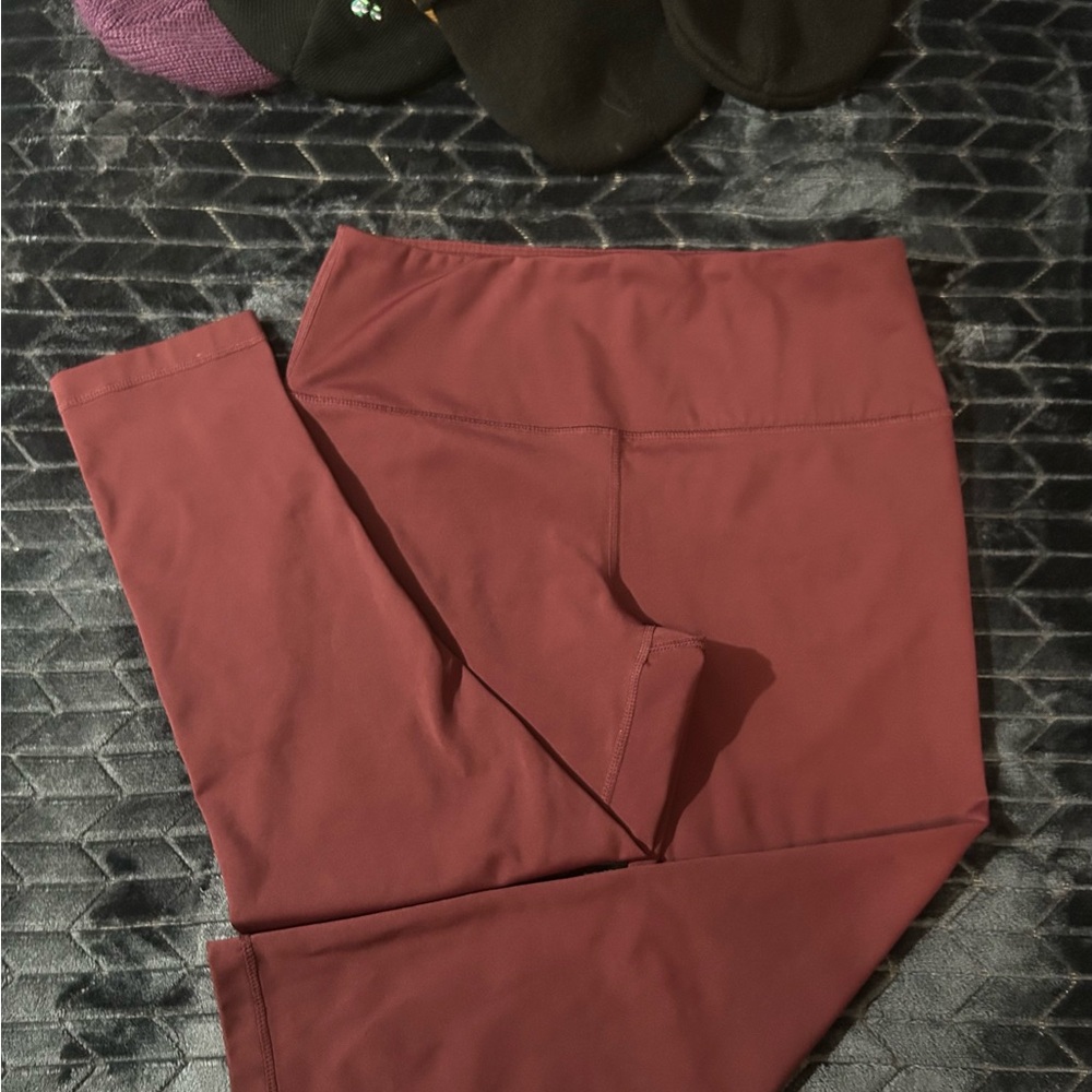 90 Degree By Reflex Maroon Leggings